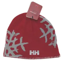 Ny Helly Hansen vinrød strikket hue str. onesize