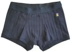 JOHA mørkeblå bomulds boxershorts
