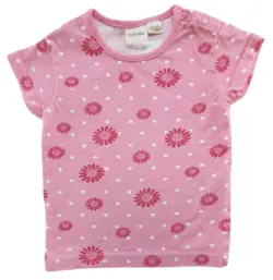 Little one lyserød blomstret T-shirt str. 62