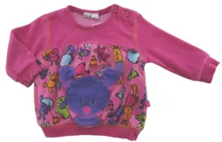 Me Too pink velour bluse str. 62