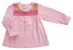H&M lyserød langærmet tunika/kjole str. 74
