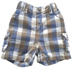 Friends blå ternede babyshorts str. 62