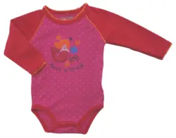 Fixoni rødpink langærmet body str. 62