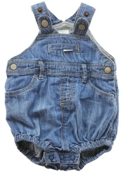 H&M blå denim dragt str. 56