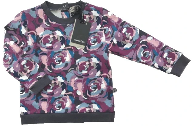 Ny Minymo mønstret sweatshirt str. 86