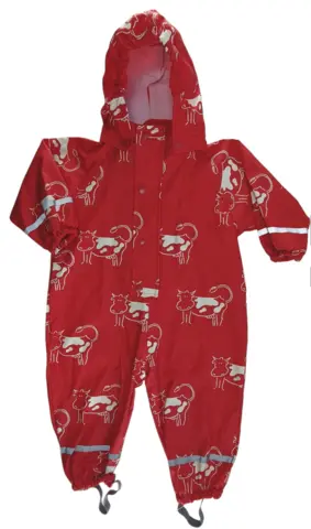 Ny idaT rød retro regndragt str. 7480