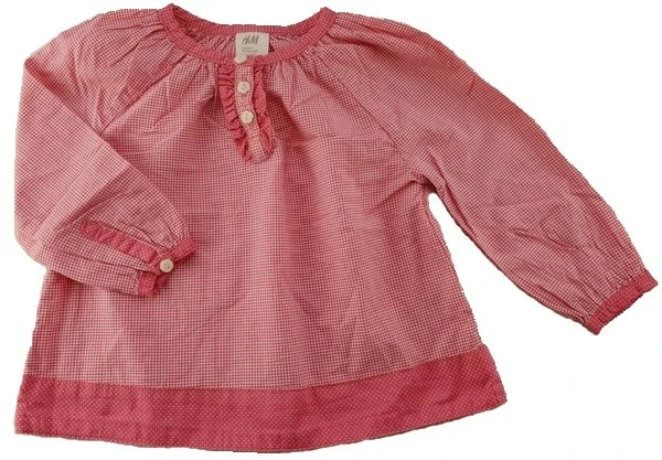 H&M coral farvet småternet kjole str. 68