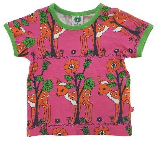 Ny Småfolk pink kortærmet T-shirt str. 56-68
