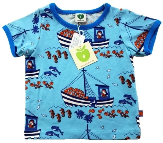 Ny Småfolk lyseblå kortærmet T-shirt