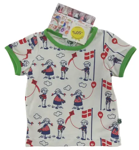 Ny Småfolk råhvid fødselsdags T-shirt str. 68