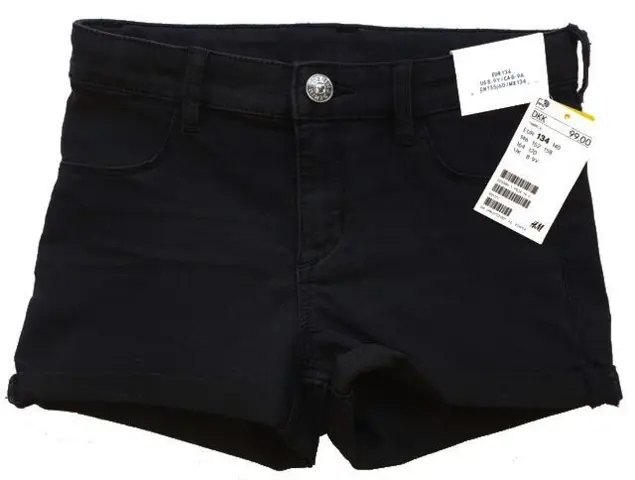 Nye H&M sorte korte shorts str. 134