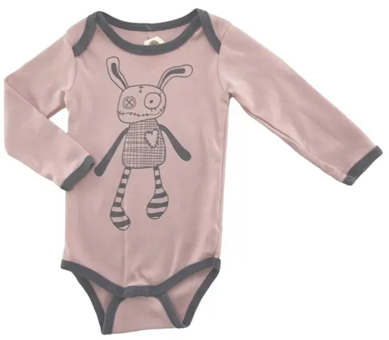 Small rags pudderfarvet langærmet body str. 74