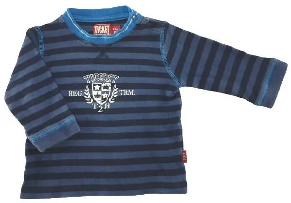 Ticket baby wear blåstribet bluse str. 68
