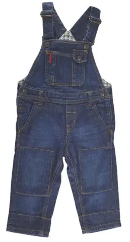 H&M mørkeblå denim overall's str. 74
