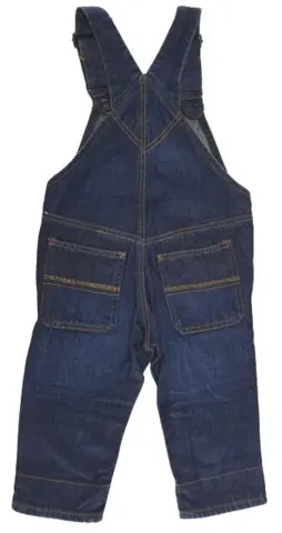 H&M mørkeblå denim overall's str. 74