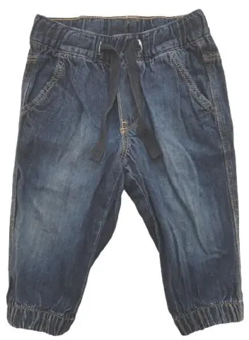 H&M blå denim pull on bukser str. 74