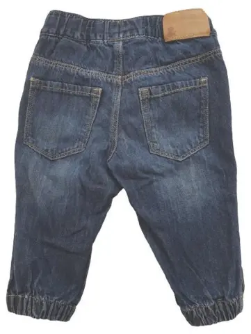 H&M blå denim pull on bukser str. 74