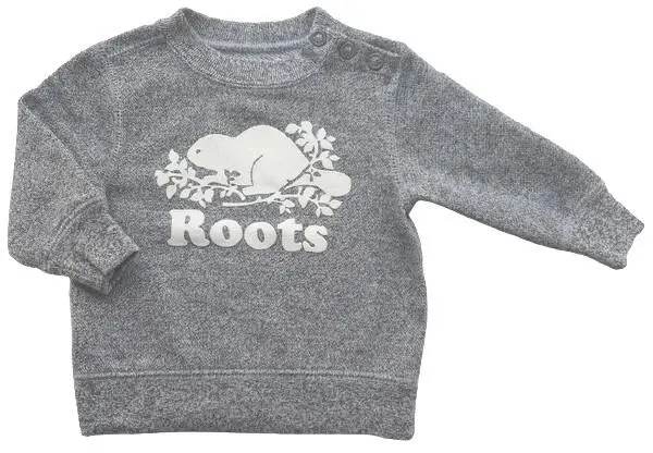 Baby roots gråmeleret sweatshirt str. 3-6 mdr