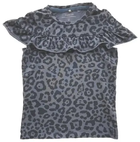 Name it blå mønstret bluse str. 98