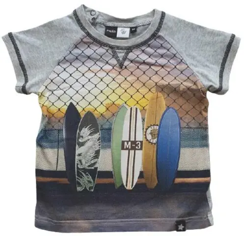 Molo lysegrå kortærmet T-shirt str. 86