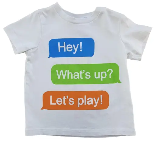 H&M hvid kortærmet T-shirt str. 68