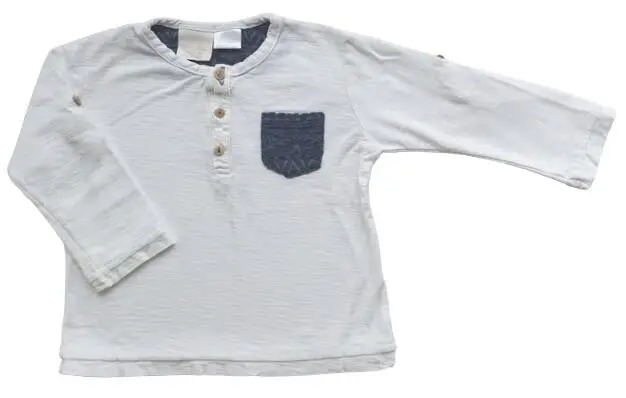Zara babyboy hvid langærmet bluse str. 68