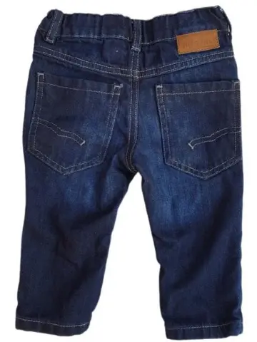 Minymo mørkeblå denimbukser str. 74