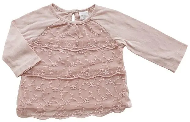 H&M gammelrosa langærmet T-shirt str. 68