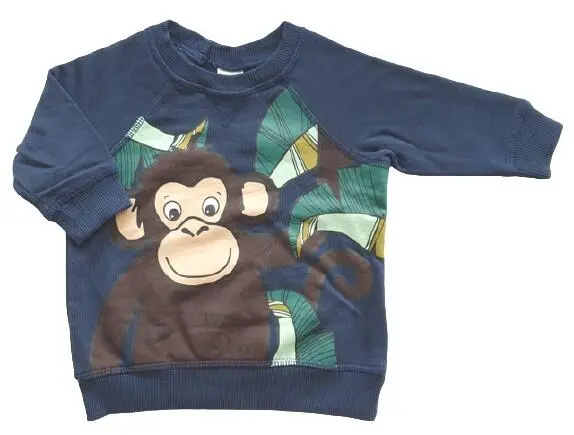H&M blågrå langærmet sweatshirt str. 68