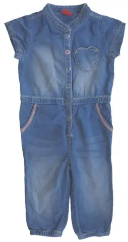 S. Oliver blå denim-look heldragt str. 74