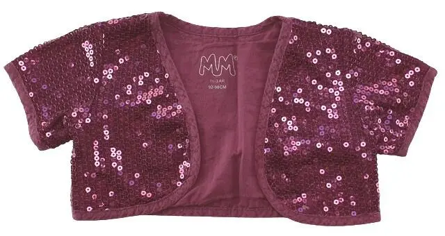 MM lilla pailette vest str. 92-98