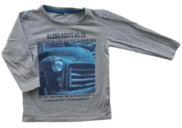 Name it lysegrå langærmet T-shirt str.80
