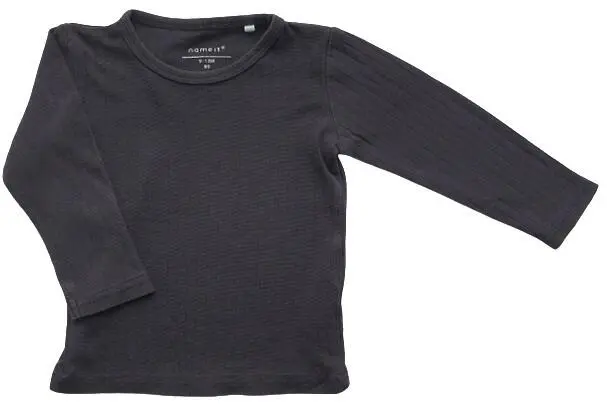 Name it sort langærmet T-shirt str. 80