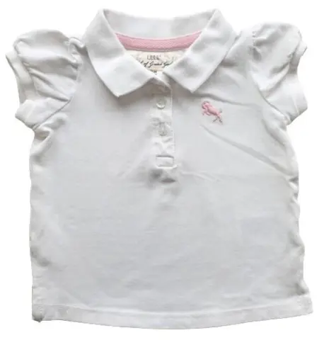 H&M hvid kortærmet polo str. 68