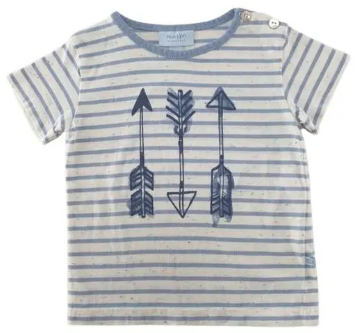 Noa Noa råhvid kortærmet stribet T-shirt str. 68