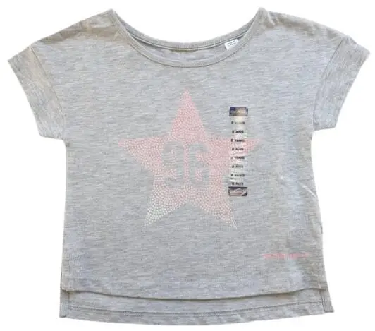 Ny Okaïdi lysegrå tynd T-shirt str. 2 år