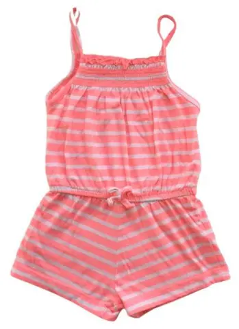 Primark neonpink stribet sommerdragt str. 98