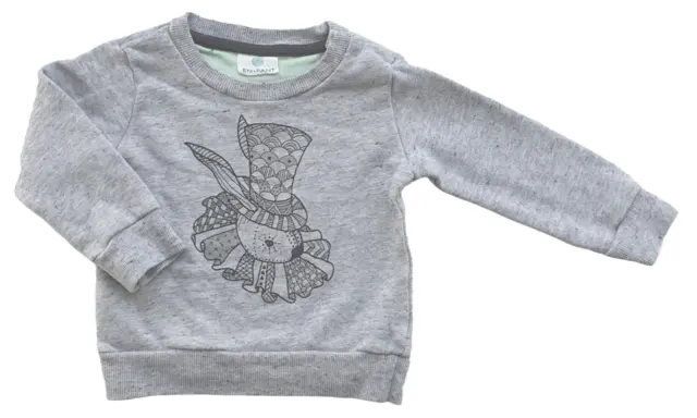 EnFant lysegrå sweatshirt med nister str. 68