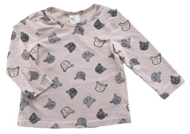H&M rosa langærmet T-shirt str. 68