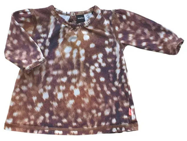 Molo brun mønsteret bluse str. 68