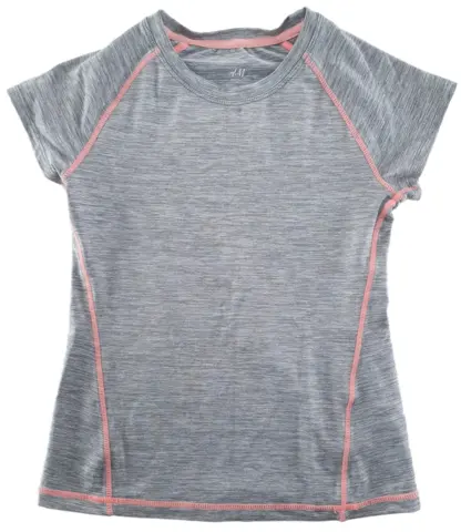H&M sport lysegrå meleret T-shirt str. 134/140