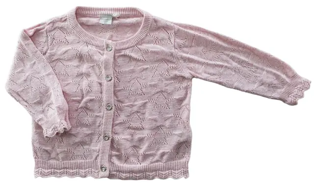 Name it lyserød finstrikket cardigan str. 68