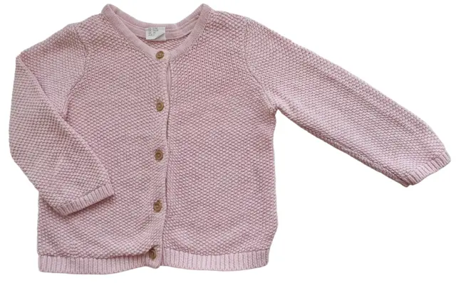 H&M rosa finstrikket trøje str. 74
