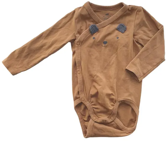 H&M camel farvet langærmet body str. 68