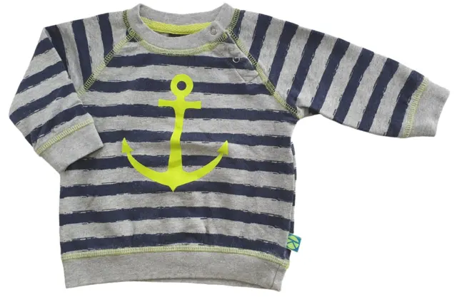 Kids up lysegrå stribet sweatshirt str. 62
