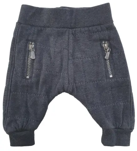 Hust mørkegrå varme babybukser str. 56