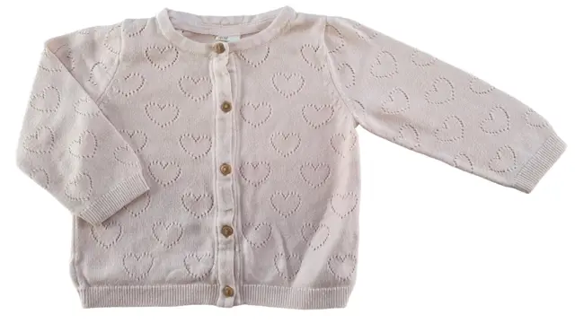 H&M rosa finstrikket trøje str. 74