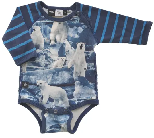 Molo mørkeblå langærmet body str. 56