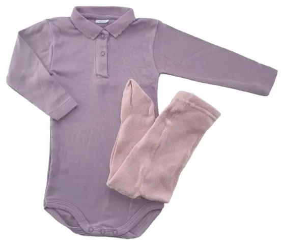 Petit Bateau lilla langærmet body str. 68