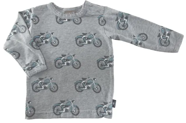 Hust lysegrå langærmet T-shirt str. 68